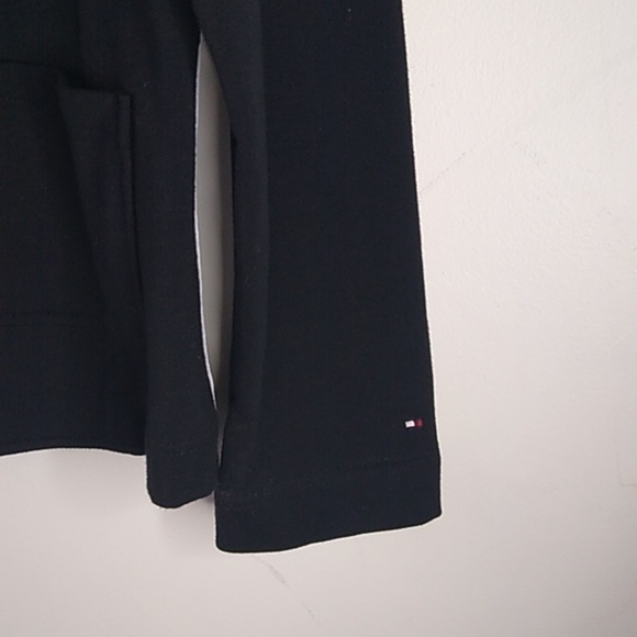 Tommy Hilfiger - Black/White Knit Long Sleeve Jacket - Size Med - Picture 3 of 5